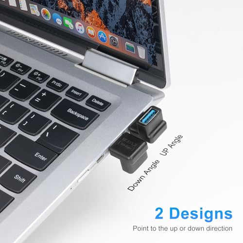 USB 3.1 Adapter 90 Degree (2 Pack), Up and Down Angle 90 Degree USB3.1 Type A Male to USB-A Female Adapter USB Coupler Adapters, Fast Charging Converter OTG (USB 3.1 Up Down) - style: 3.1USBm-USBf-3D