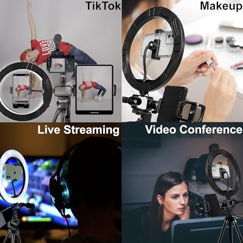 Acuvar Premium 9-Piece Vlogging Kit for iPhone, Android & Cameras – Wireless Microphone, Tripod Stand & LED Ring Light – YouTube, TikTok & Content Creator Bundle (Pro Kit) - size: Pro Kit