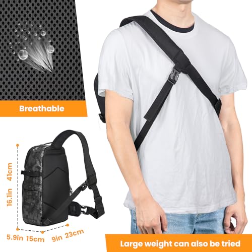 TARION Camera Sling Bag DSLR Sling Backpack for Photographers with Waterproof Raincover Tripod Holder TR-S - color: Sling Bag Grey, size: Large