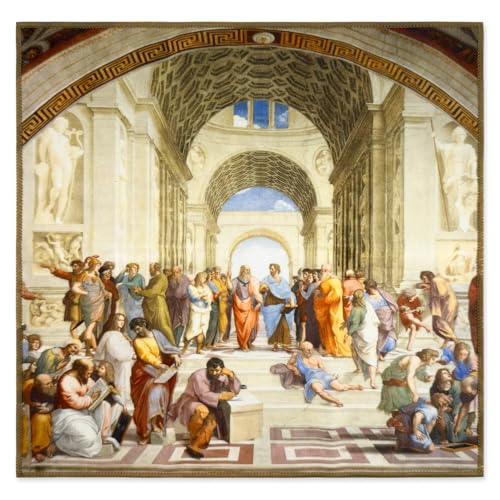 Large Microfiber Cleaning Cloths [5 Pack] – Classic Art “School of Athens” Design, Premium Lens Cleaning Cloth for Cameras, Glasses, Screens & Electronics - color: School of Athens, size: 5 Pack
