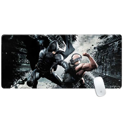Skinit Extra Large Gaming Mouse Pad - Officially Licensed Batman and Bane Fighting Design with Stitched Edges, Waterproof, Non-Slip Rubber Base, Desk Mat for Keyboard & Mouse, 35.75" x 15.4" inches - color: Black - DRKNTR01, size: 35.75" x 15.4"