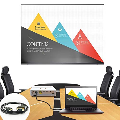 HDMI to VGA Cable, 1080P HDMI Male to VGA Male M/M Video Converter Cord VGA Adapter Compatible w/HDMI Desktop, Laptop, DVD to 15 Pin D-SUB VGA HDTV Monitor Projector - 6Feet