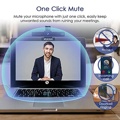 Zoom Certified, NexiGo N950P 4K Zoomable Webcam with Remote Control, Sony_Starvis Sensor, 5X Digital Zoom, Pro Web Camera with Dual Stereo Mics, for Zoom Skype Teams Twitch - style: Webcam 4K