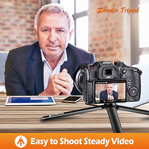 Zeadio Metal Mini Tripod with 1/4 Inch Screw, Desktop Tabletop Stand Tripod for Smooth 4, Crane Plus, Crane 2, Osmo Mobile, Ronin-S, Vimble 2, Gimble Handle Grip Stabilizer and All Cameras