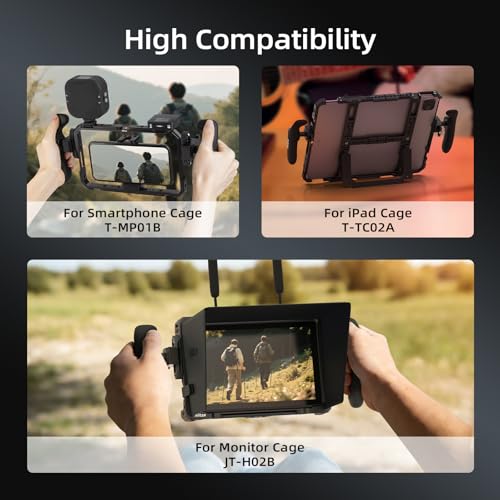 Nitze Side Handle Kit with NATO Clamp, 360° Adjustable NATO Side Handles for Smartphone/iPad/Monitor/Camera Cages - PA32C