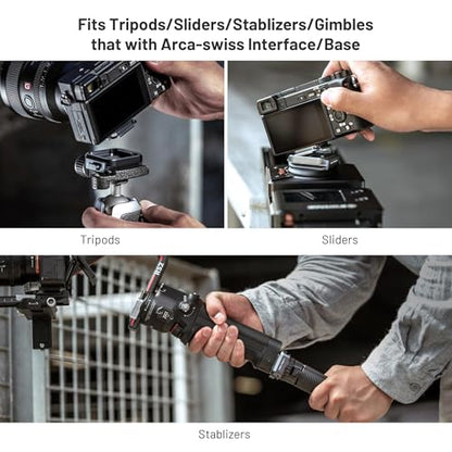 PGYTECH 2 Pcs Arca-Type Quick Release Plates Parts Replacement Switch Between Tripod, Monopod, Slider Arca Swiss Compatible - size: 2 Pieces