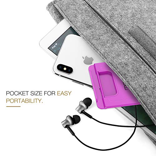 MoKo 2PCS Phone/Tablet Stand, Desktop Holder for 4-11" Device, Fit with iPhone 17/17 Air/17 Pro/17 Pro Max, iPhone 16/Pro/Pro Max/Plus, iPhone 15/Pro/Pro Max/Plus, iPhone 14/Pro/Pro Max/Plus - color: Black + Purple