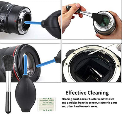 Professional DSLR Camera Cleaning Kit with APS-C Cleaning Swabs, Microfiber Cloths, Camera Cleaning Pen, for Camera Lens, Optical Lens and Digital SLR Cameras. - color: pink