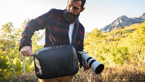 NOMATIC McKinnon Camera Messenger 13L: Versatile Camera Bag for Photographers with Quick Access, Secure Laptop Storage (Fits 14" MacBook), Comfortable Crossbody Design & External Straps for Travel - size: 13L