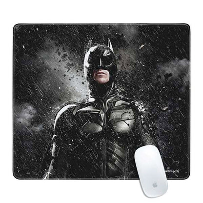 Skinit Medium Gaming Mouse Pad - Officially Licensed The Dark Knight Rises Raining Design with Stitched Edges, Waterproof, Non-Slip Rubber Base, Desk Mat for Keyboard & Mouse, 17.7" x 15.75" inches - color: Black - DRKNTR03, size: 17.7" x 15.75"