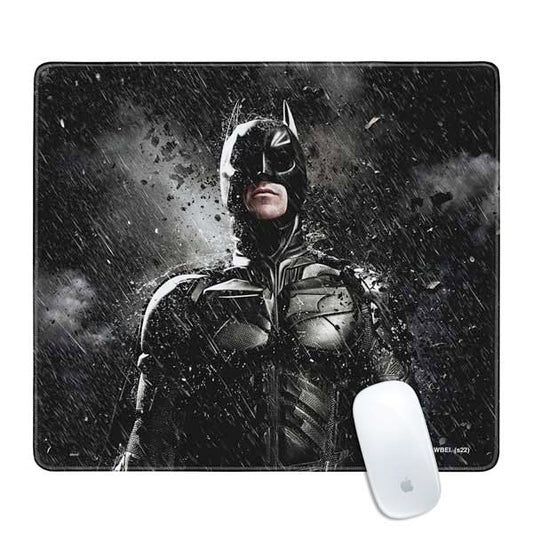 Skinit Medium Gaming Mouse Pad - Officially Licensed The Dark Knight Rises Raining Design with Stitched Edges, Waterproof, Non-Slip Rubber Base, Desk Mat for Keyboard & Mouse, 17.7" x 15.75" inches - color: Black - DRKNTR03, size: 17.7" x 15.75"