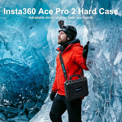 Lekufee Travel Waterproof Hard Case for Insta360 Ace Pro 2, Action Camera, and Accessories(Case Only)