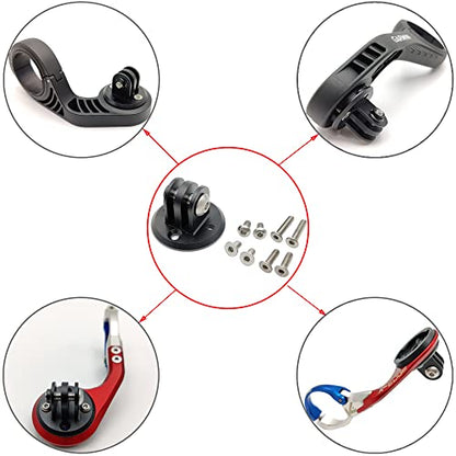 Cestbon Mount Combo Adapter for Garmin Edge Compatible with Camera or Headlight, Quick Release Out-Front Mount Extended Universal Adapter - color: extended adapter