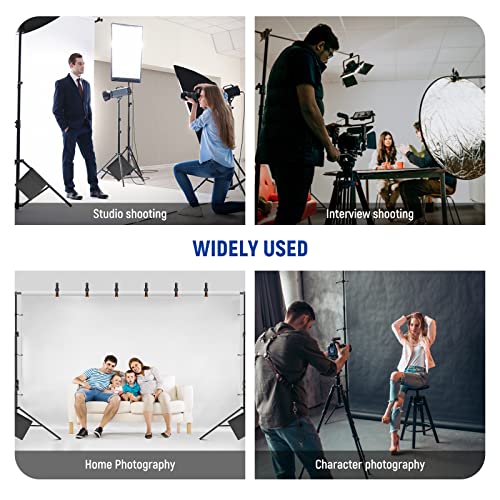 NEEWER 8.5x10ft Adjustable Backdrop Stand Kit, Photography Background Support System with 4 Crossbars, 6 Spring Clamps, 6 Backdrop Clips, 2 Sandbags, and Carrying Bag for Photo Video Party Ceremony - size: 10ft x 8.5ft