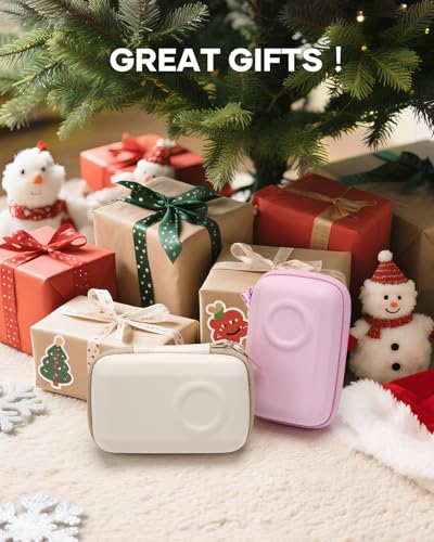 SQERO Digital Camera Case for KODAK PIXPRO FZ45 FZ55 & CAMKORY 1080P - Compact Travel Bag with 3 SD Card Slots,Small Lightweight Pouch, Cute Gifts for Adults Kids - color: pink