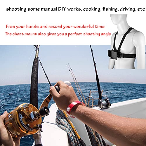 Phone Chest Mount Harness Vest and Head Strap Clip Holder | POV/VLOG, Compatible with phones and atcion cameras