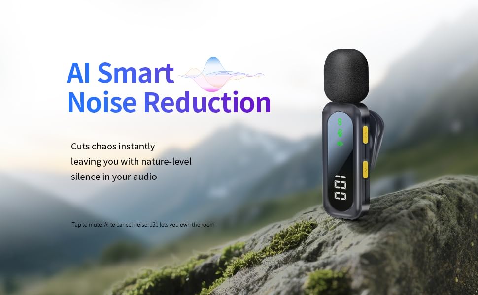 Wireless Lavalier Microphone with Magnetic Clip & LED Display, Mini Lapel Mic，Wireless Microphone for iPhone,Android, iPad, for Video Recording, Streaming, Interview, Vlog,Tiktok,YouTube - size: 04_All iPhones & Androids (LED Display)