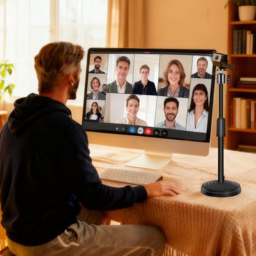 Webcam Stand, 12.6 Inch Web Cam Stand for Desk, Adjustable Webcam Mount Camera Stand for Logitech Webcam C922 C930e C920S C920 C615 C960 C920x BRIO 4K NexiGo N60, Phones, Cameras - size: 12.6 Inch