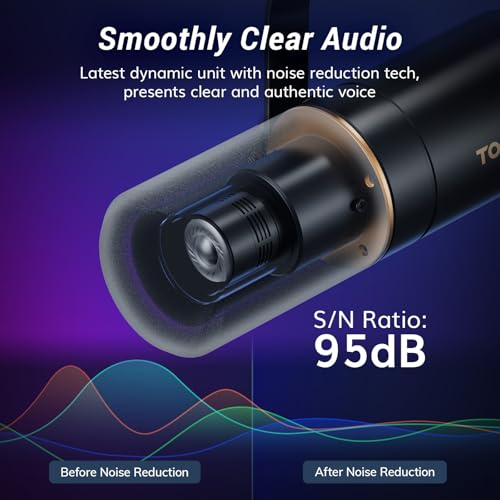 TONOR Audio Interface and Microphone Set, Podcast Equipment Bundle, USB Audio Mixer with RGB, XLR Dynamic Microphone with Studio Sound Quality, Complete Package for Content Creating, Gaming, Streaming