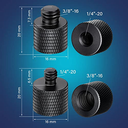 8 Pcs 1/4 to 3/8 & 3/8 to 1/4 Camera Tripod Adapter Male to Female Screw Camera Screw Adapter for Mount, Monitor Tripod Stand Microphone Stand Mic