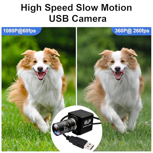 USB Camera 1080P High Speed 260fps 5-50mm 10X Optical Zoom Lens 2MP USB Webcam Manual Close up Zoom in and Out,UVC Computer Comference Golf Swing Camera for Raspberry Pi Windows Mac - color: 260fps USB Camera with 5-50mm Zoom Lens