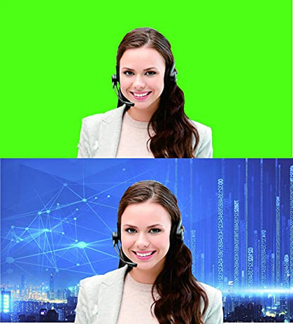 Gen2 Collapsible Portable Webcam Background Chroma Key Greenfor Video Chats, Zoom, Skype, Backdrop Video Calls, Chromakey (58in×58in)
