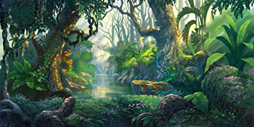 Yeele 20x10ft Fairy Tales Backdrop for Photography Fantasy Fairyland Tropical Virgin Forest Jungle Sunlight Flowers Background Kids Birthday Party Photo Booth Shoot Vinyl Studio Props