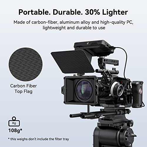 SmallRig Mini Matte Box Lite with Carbon Fiber Top Flag, Compatible with 67mm/ 72mm/ 77mm/ 82mm Lenses for DSLR and Mirrorless Camera - size: Mini Matte Box Lite