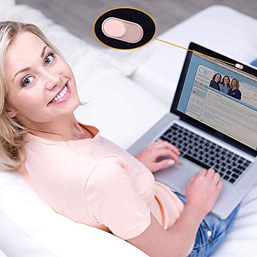 CloudValley Camera Cover Slide Ultra-Thin, Webcam Cover for MacBook air, Laptop, iMac, Desktop, PC, MacBook Pro, iPad, iPhone 8/7/6, Privacy Web Camera Protection [2 Packs], Pink - color: Pink-2 Pcs