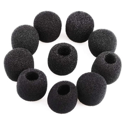 10 Pcs Black Lapel Headset Microphone Windscreen, Microphone Sponge Foam Cover Mini Size Lavalier Microphone Windscreen Pop Filters