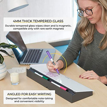 ECR4Kids MessageStor Dry-Erase Keyboard Write and Store, Desk Organization, White