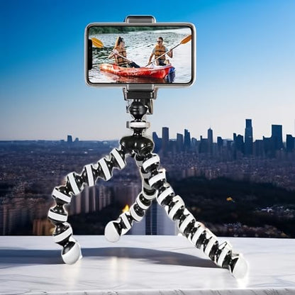 Phone Mini Tripod, Premium Flexible Mobile Phone Tripod Stand Compatible with Smartphone, Small Digital Camera, Black