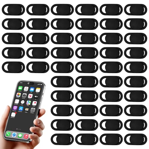 50PCS Webcam Cover Slide, Ultra-Thin Universal Cell Phone Camera Cover, 0.023 Inch Durable Laptop Camera Cover Slide for Smartphone, Computer, Laptop Protect Your Privacy and Security