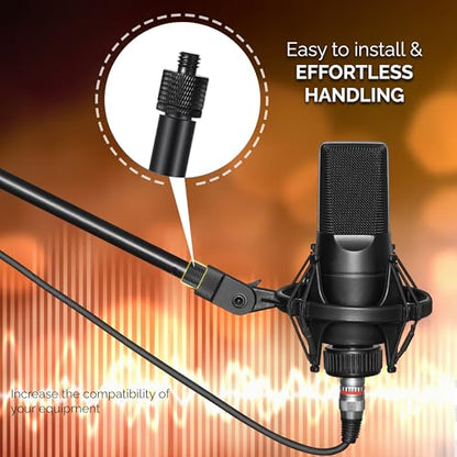IXTECH Mic Stand Adapter Set 8 pieces Metal Microphone Stand Screw Thread Adapter 5/8 Female to 3/8 Male 3/8 Female to 5/8 Male 5/8 Female to 1/4 Male 1/4 Female to 5/8 Male Tripod Adapter ADP02 Black - color: Black