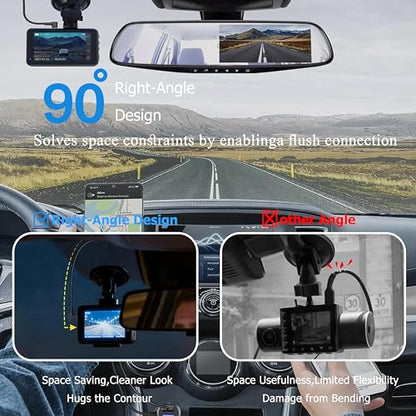 MAYWILLA Car Dash Cam Charger Cable,Mini USB Dash Cam Power Cord with Dual USB Port Vehicle Charging Cable for 12V-24V Various Models of Car DVR, GPS Navigator, Early Warning (11.5FT)