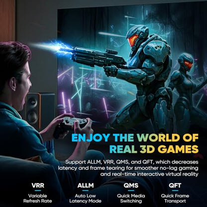 10K 8K 4K HDMI 2.1 Cable 20FT/6M, Ultra High Speed 48Gbps Braided Cord, 8K@60Hz 4K@120Hz, HDCP 2.2 & 2.3, HDR10, DTS:X Compatible with Roku TV/PS5/Xbox/HDTV/Blu-ray - size: 8K-20FT