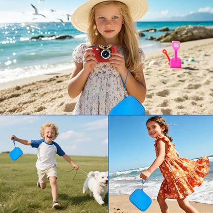 Makolle Kids Camera Case Compatible with Goopow/ESOXOFFORE Seckton/Dylanto/CIMELR Children Digital Video Camera Toys Holder for SD Card、Prints Paper、USB cable, card reader More- Blue (Box Only) - color: Blue