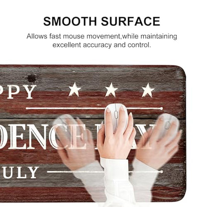 Mouse Pad, Large Anti-Slip with Stitched Edges Desk Mat Desktop Laptop Computer Desk Keyboard Mat,Table Protector Blotter Mat (National Flag, 31.5" x 11.8") - color: National Flag, size: 31.5" x 11.8"
