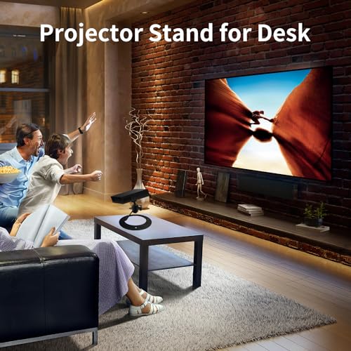 Projector Stand Table Tripod: Ballhead Angle 360 Degree Adjustable with 1/4" Screw for Most Projectors Webcams