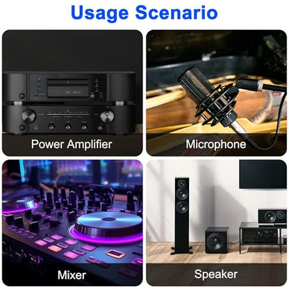XMSJSIY 2 in 1 XLR & 6.35mm Socket Combo 3 Pin XLR + 1/4" 6.35mm Stereo Jack Chassis Audio Socket Panel Mount Solder Connector 3 Pin 1/4" TS/TRS Plug Adapter Microphone Mic Speaker Adapter - 2PCS