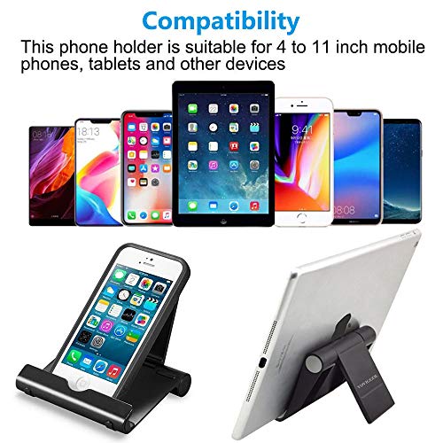 VOVIGGOL 4 Pack Cell Phone Stand for Desk, Foldable Cell Phone Holder Mobile Stand Phone Dock, Adjustable Tablet Stand Holder Compatible with iPhone 16 15 14 13 12 11 Pro iPad Samsung(4 Color) - color: 4 Different Color