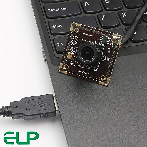 ELP 2.8mm Lens Raspberry Pi 1080P H.264 Microphone PC Web USB Security Camera for Computer Mini UVC USB2.0 Video Audio Webcam Board 2MP CMOS AR0330 Lightburn Laser Camera for Laptop - size: 2.8mm lens