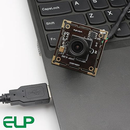ELP 2.8mm Lens Raspberry Pi 1080P H.264 Microphone PC Web USB Security Camera for Computer Mini UVC USB2.0 Video Audio Webcam Board 2MP CMOS AR0330 Lightburn Laser Camera for Laptop - size: 2.8mm lens