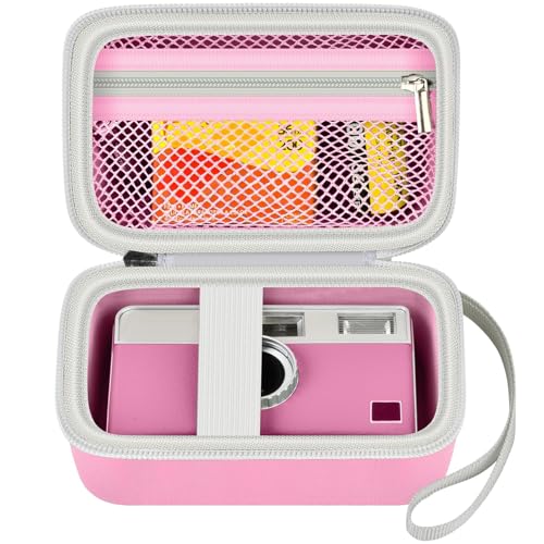 Digital Camera Case Compatible with KODAK EKTAR H35 H35N Half Frame Film Camera, Storage Holder Organizer for Kodak Ultra F9 M35 M38 Paper Shoot kamera, 35mm Film Rolls (Box Only) -Pink - color: Pink,L, size: L