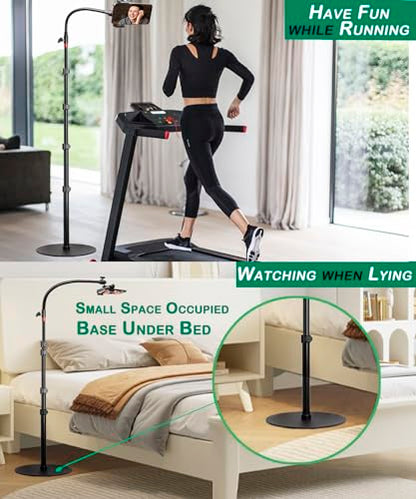 Tall Video Cell Phone Mount with Height Adjustable Stand, Heavy Base, 360 Head - Compatible with iPhone 16, 16 Pro Max, 16 Plus, 15, 14, 13 - color: Center Column Stand