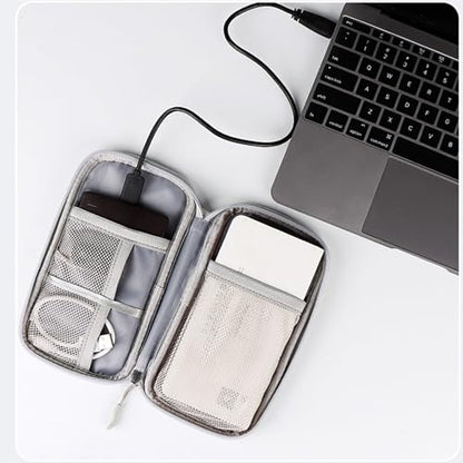 Organizer Bag Case Electronic Devices Travel Pouch Cable USB Charger Accessories Cellphone SD Power Bank Earphone - color: Signle Layer-Pink