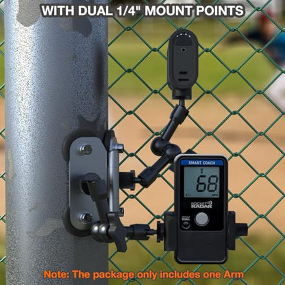 Magnetic Fence Mount for Mevo Start, GoPro, iPhone and Action Cameras - Two 1/4" Mount Points, Camera Magnet Holder for Game Changer at Baseball Field