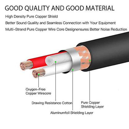 USB Guitar Cable 10Ft, USB Guitar Interface Male to 6.35mm 1/4 inch Gold-Plated TS Mono Plug,Recording Cable Compatible with PC, Mac, Xbox, PS4, PS3,PS2 - color: Black 2