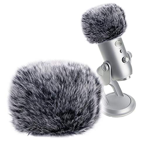 SUNMON Microphone Furry Windscreen Muff, Perfect Mic Pop Filter Mask Shield for Blue Yeti, Yeti Pro Microphones - color: Blue Yeti Furry Foam
