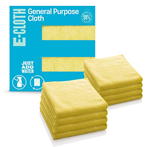 E-Cloth Microfiber Cloth, World's Leading Premium Microfiber Cleaning Cloth, Twice as Durable as Competition, 1 Year Guarantee, Ideal for Kitchen, Countertops, Sinks, and Bathrooms, Yellow, 8 Pack - color: Daffodil Yellow - 8 Pack, size: New Version